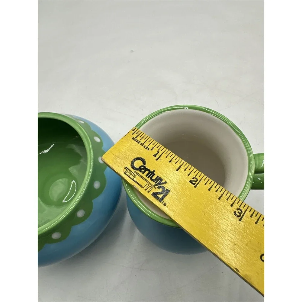 Retro Jonathan Adler Happy Home 2004 Ice Cream Parlour Bowl and Parfait Mug Blue